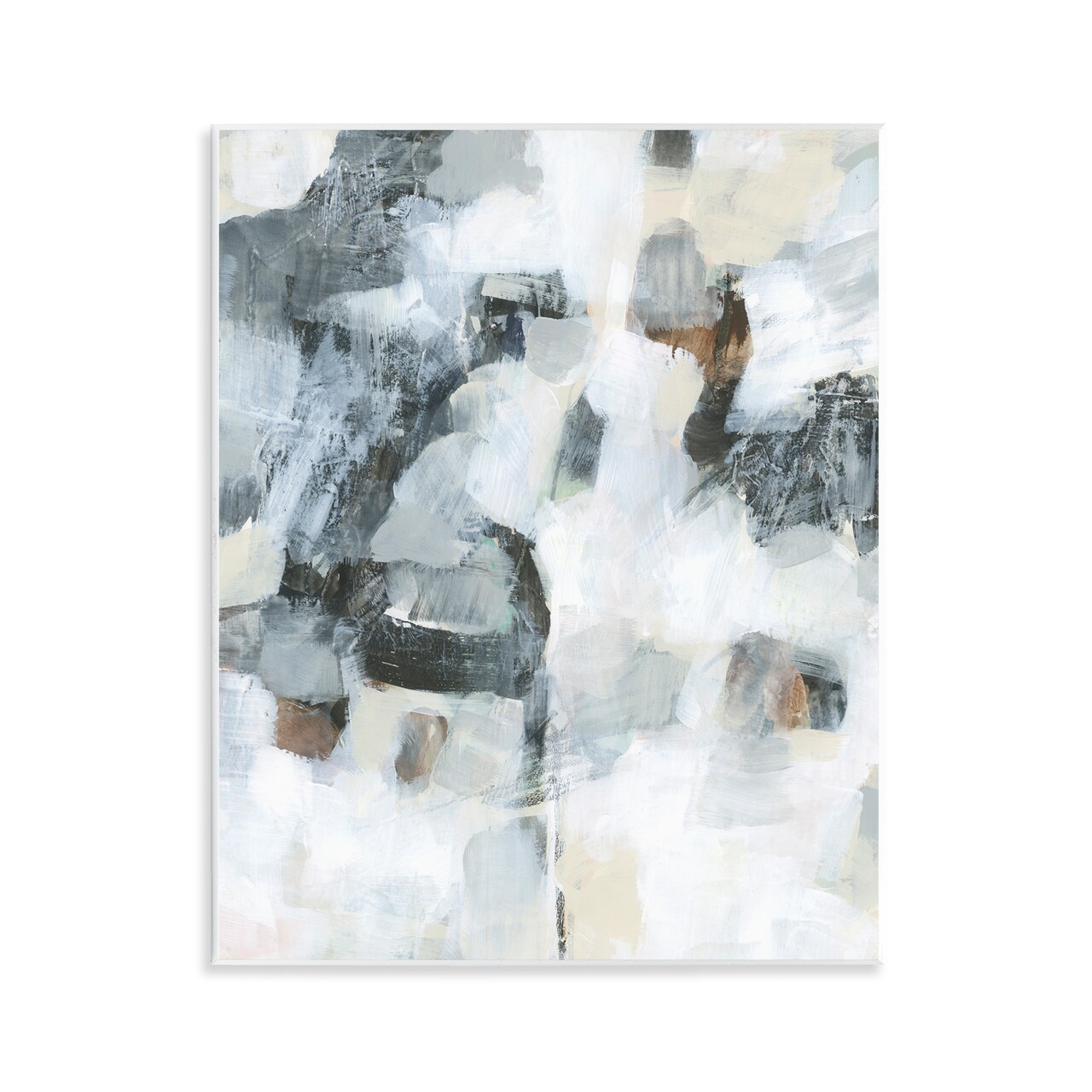 Stupell Industries Grey & White Abstract Pattern Wall Plaque Art Design by Melissa Wang